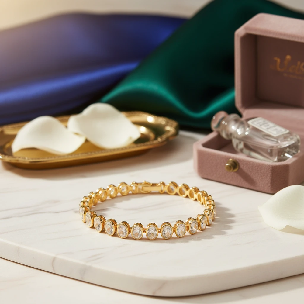 Oval Bezel Tennis Bracelet 