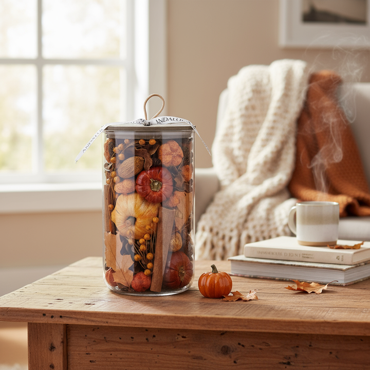 Pumpkin Spice Potpourri Jar - Cozy home