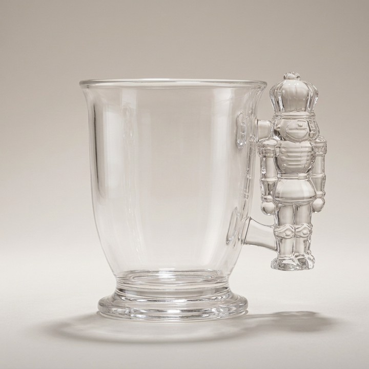 Single crystal mug on a soft warm-gray background without a yellow cast