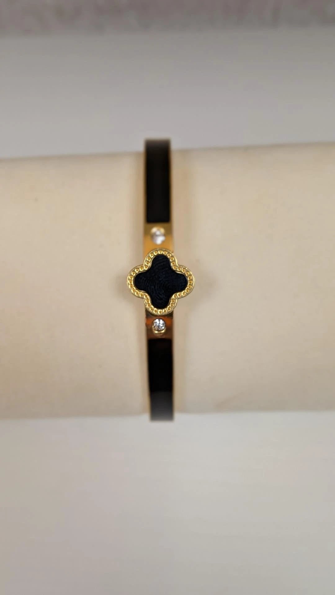 Enamel Clover Bangle Bracelet Embellish Your Life