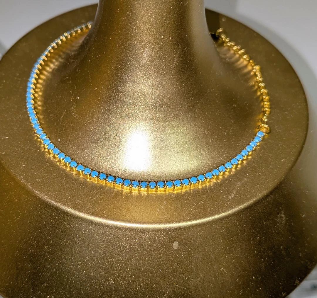Chloe Tennis Bracelet Turquoise