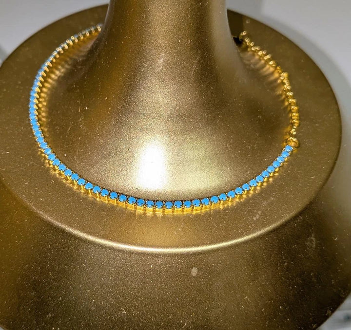 Chloe Tennis Bracelet Turquoise