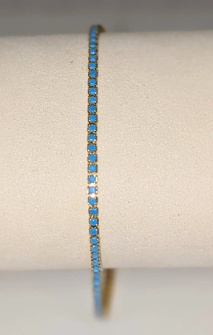 Chloe Tennis Bracelet Turquoise
