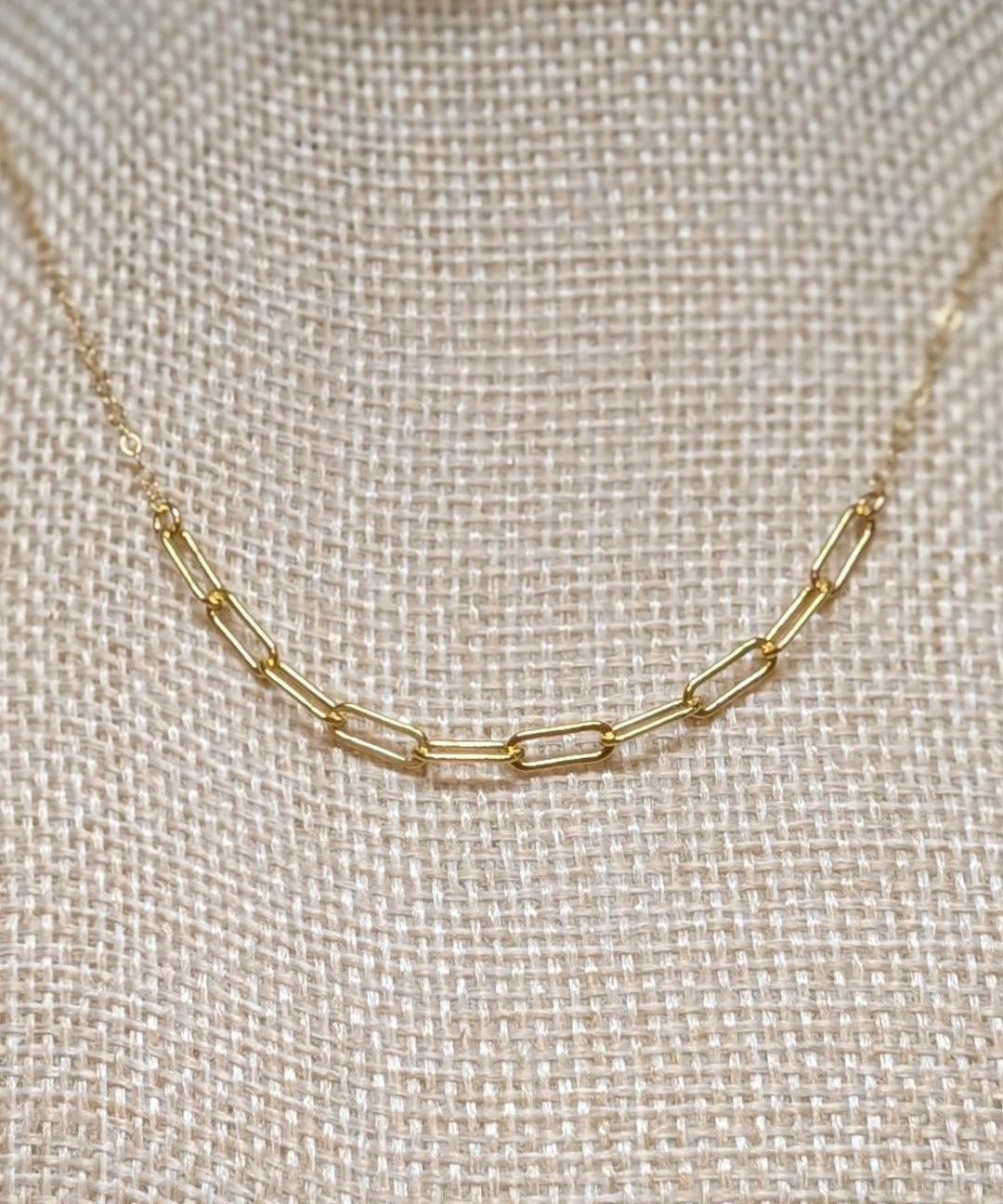Golden Hour Paperclip Necklace Gold Filled True by Kristy Jewelry