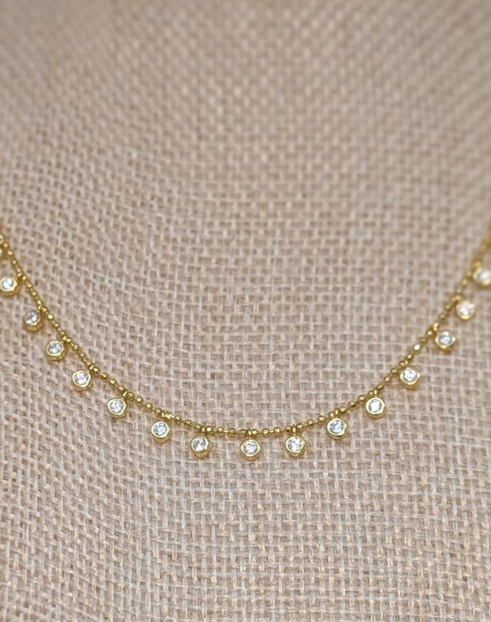 Bezel Tennis Necklace Sahira Jewelry Design
