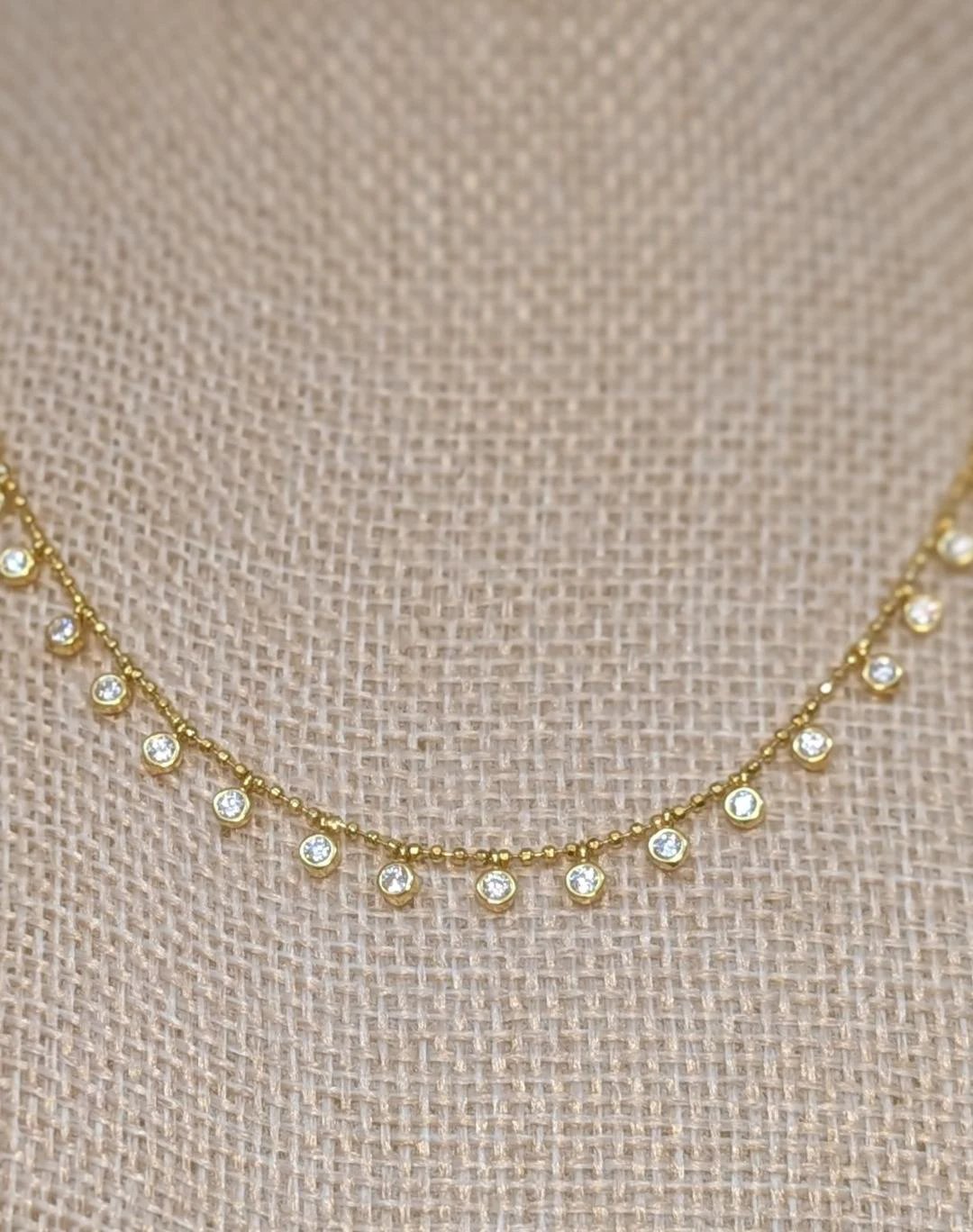 Bezel Tennis Necklace Sahira Jewelry Design