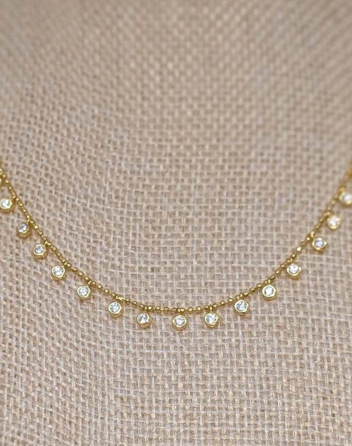 Bezel Tennis Necklace Sahira Jewelry Design