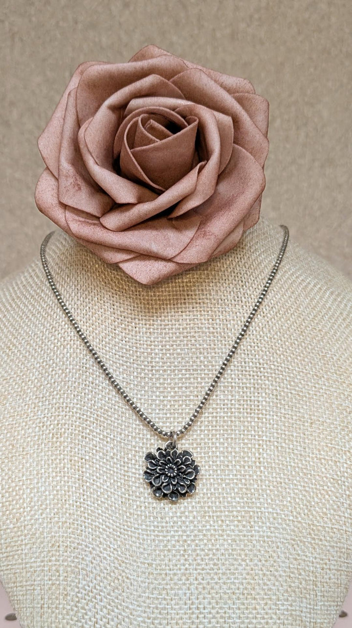 Sterling Silver Dahlia Necklace Heidi J Hale