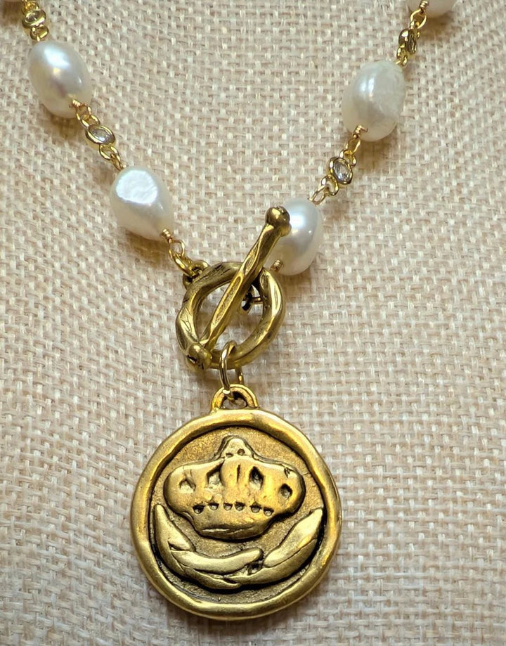Queen bee pearl necklace VB&amp;CO Designs Handmade Jewelry
