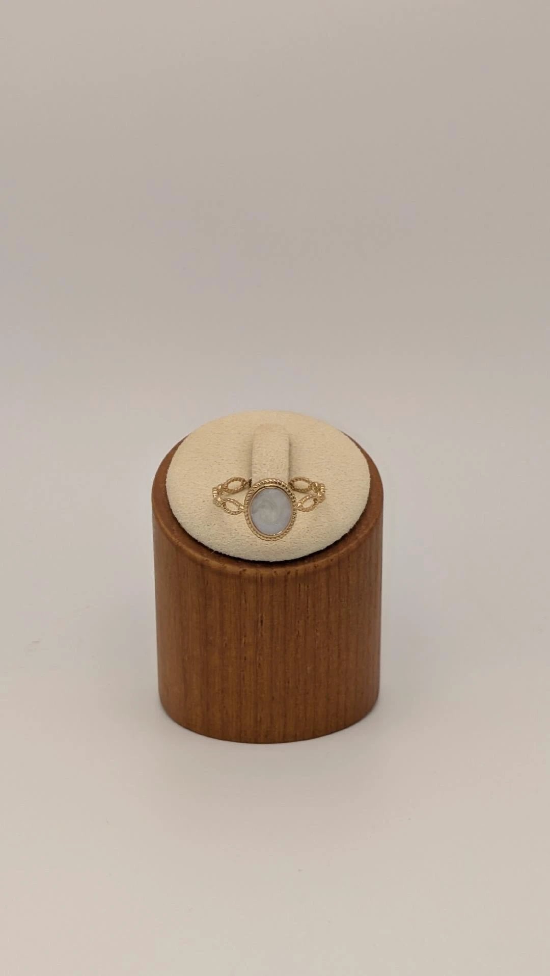 Nacre Ring - 18K Gold Plated Stainless Steel Adjustable Intensity