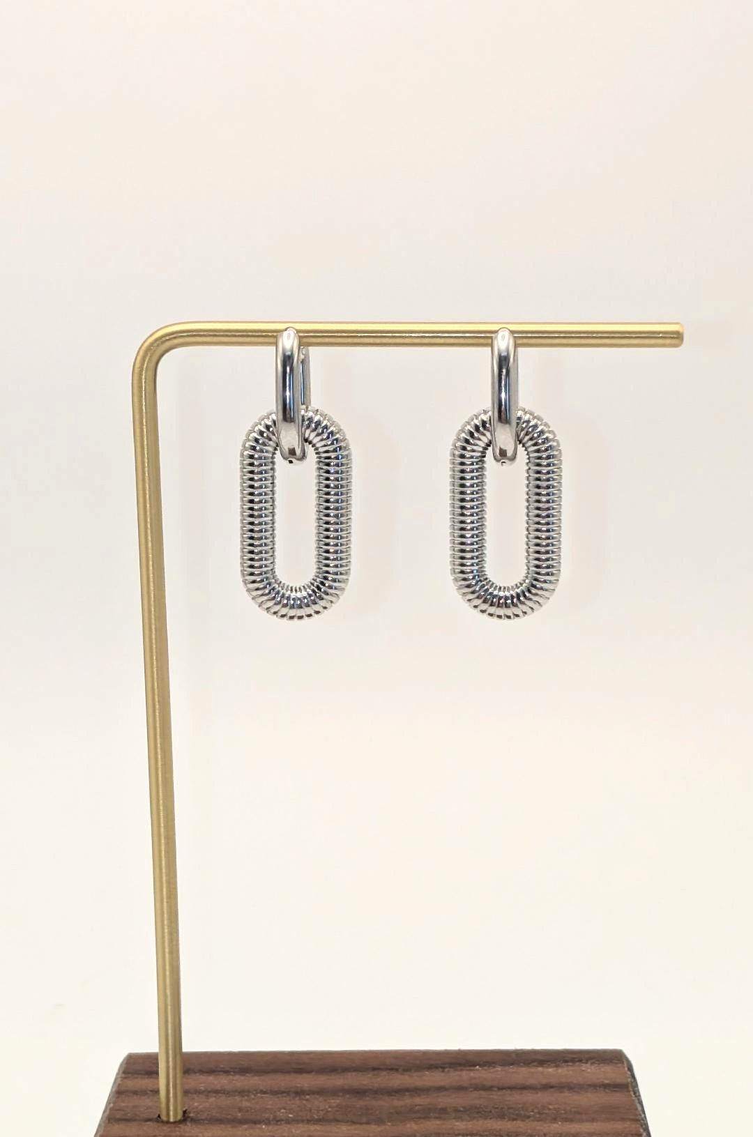 Kate 18K Non-Tarnish Double Chain Hoop Earring