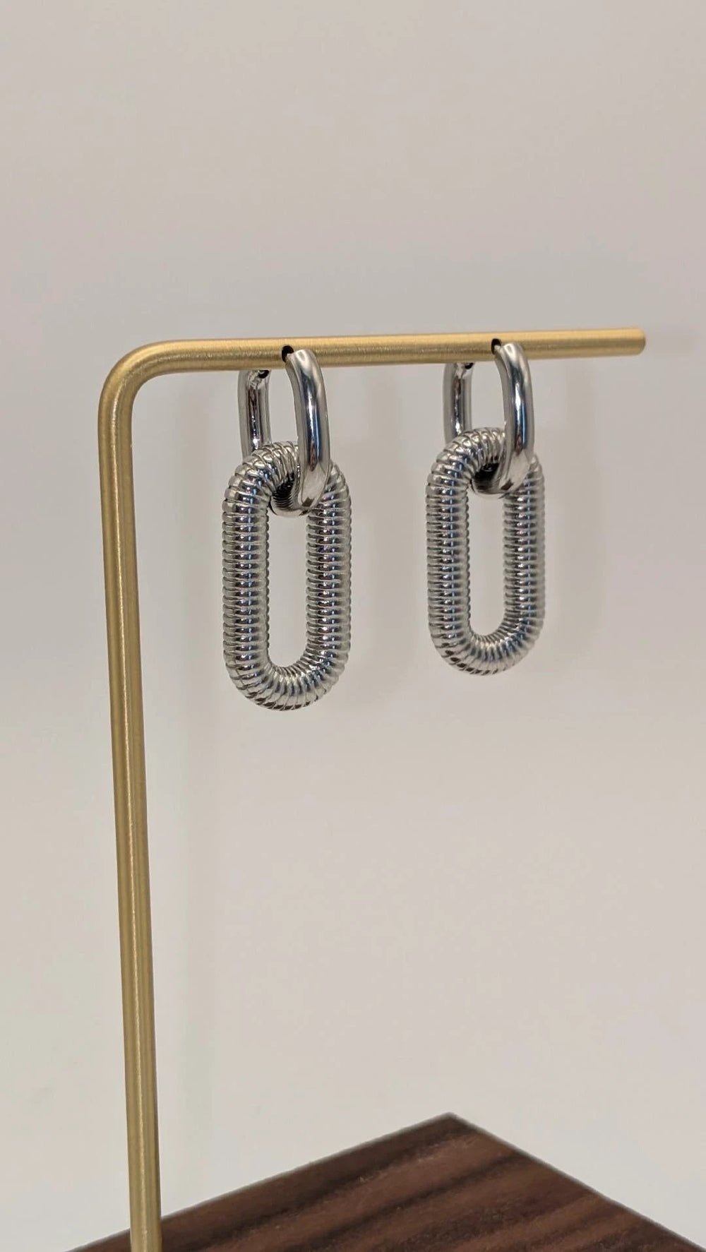 Kate 18K Non-Tarnish Double Chain Hoop Earring Flânerie by MAIQ