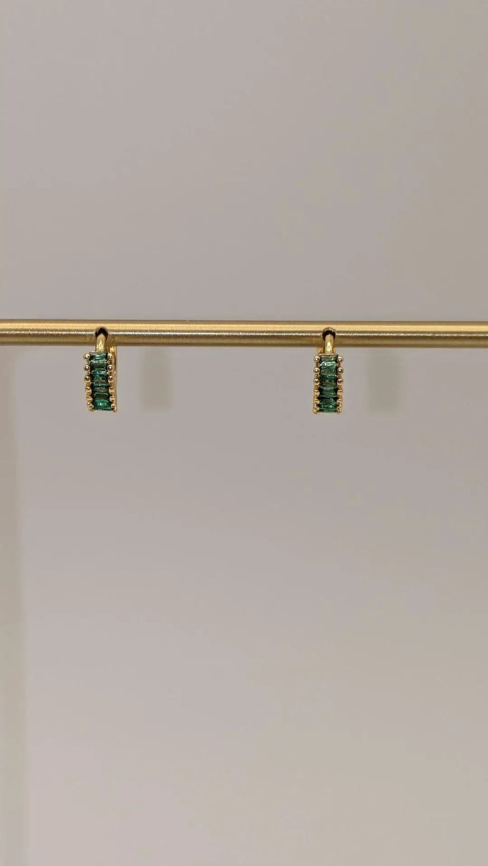 Viola Emerald CZ Huggies Sahira Jewelry Design