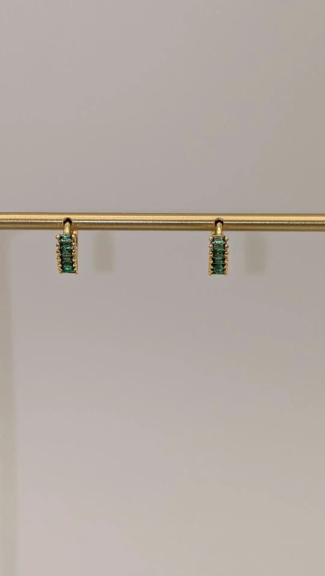 Viola Emerald CZ Huggies Sahira Jewelry Design