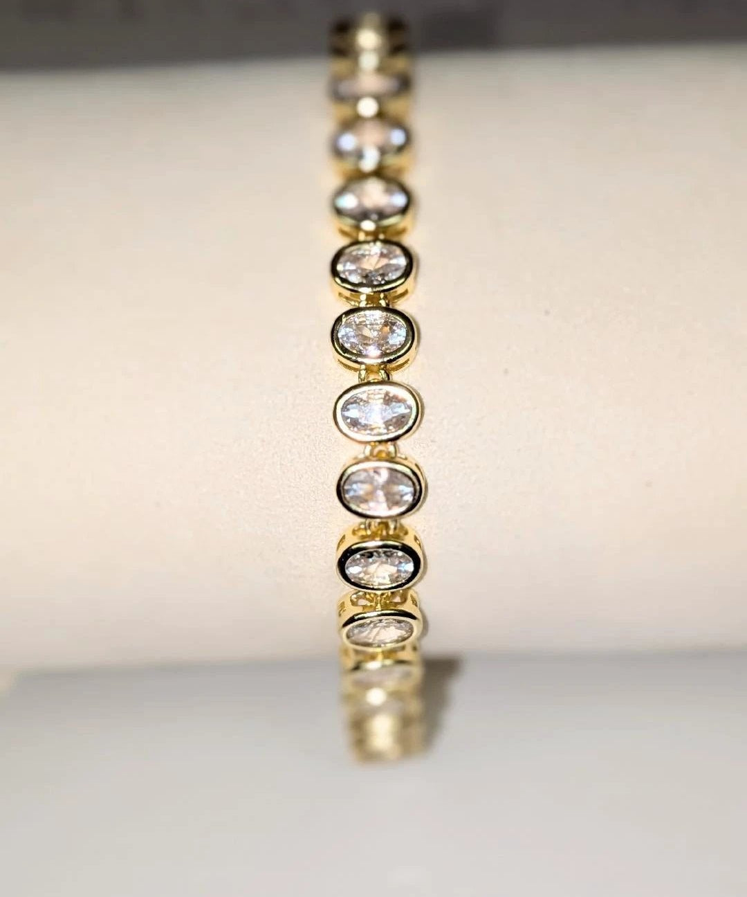 Oval Bezel Tennis Bracelet Sahira Jewelry Design
