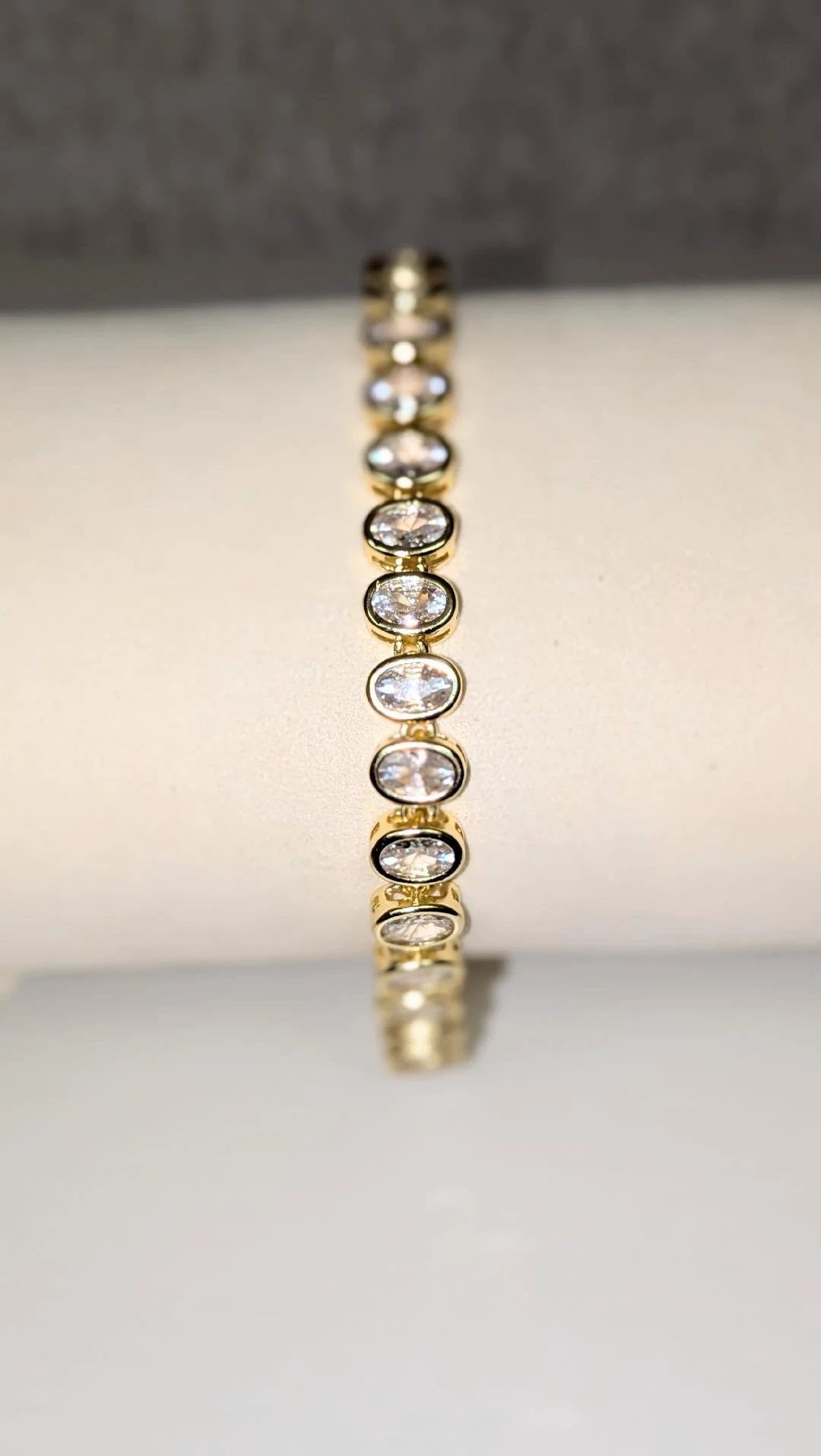 Oval Bezel Tennis Bracelet