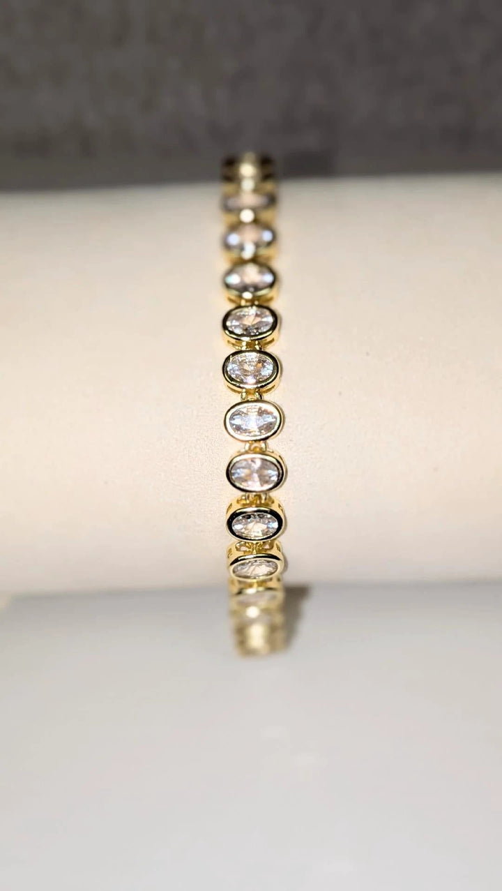 Oval Bezel Tennis Bracelet