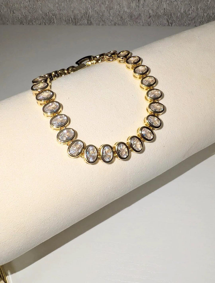 Oval Bezel Tennis Bracelet