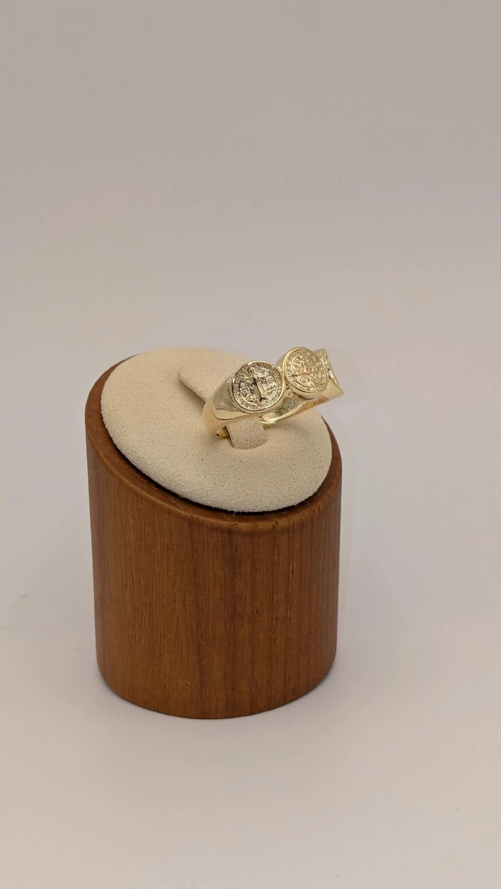 18k Gold Filled Triple Saint Benedict Ring GoldFi